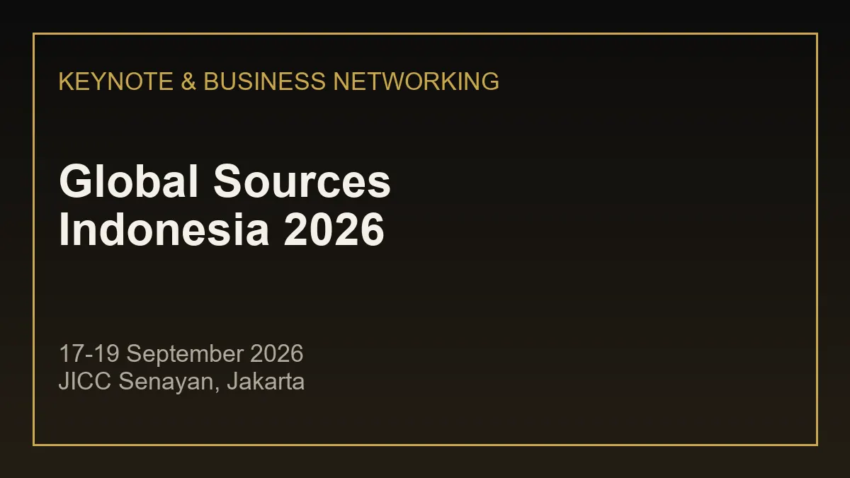 Global Sources Indonesia 2026 event visual